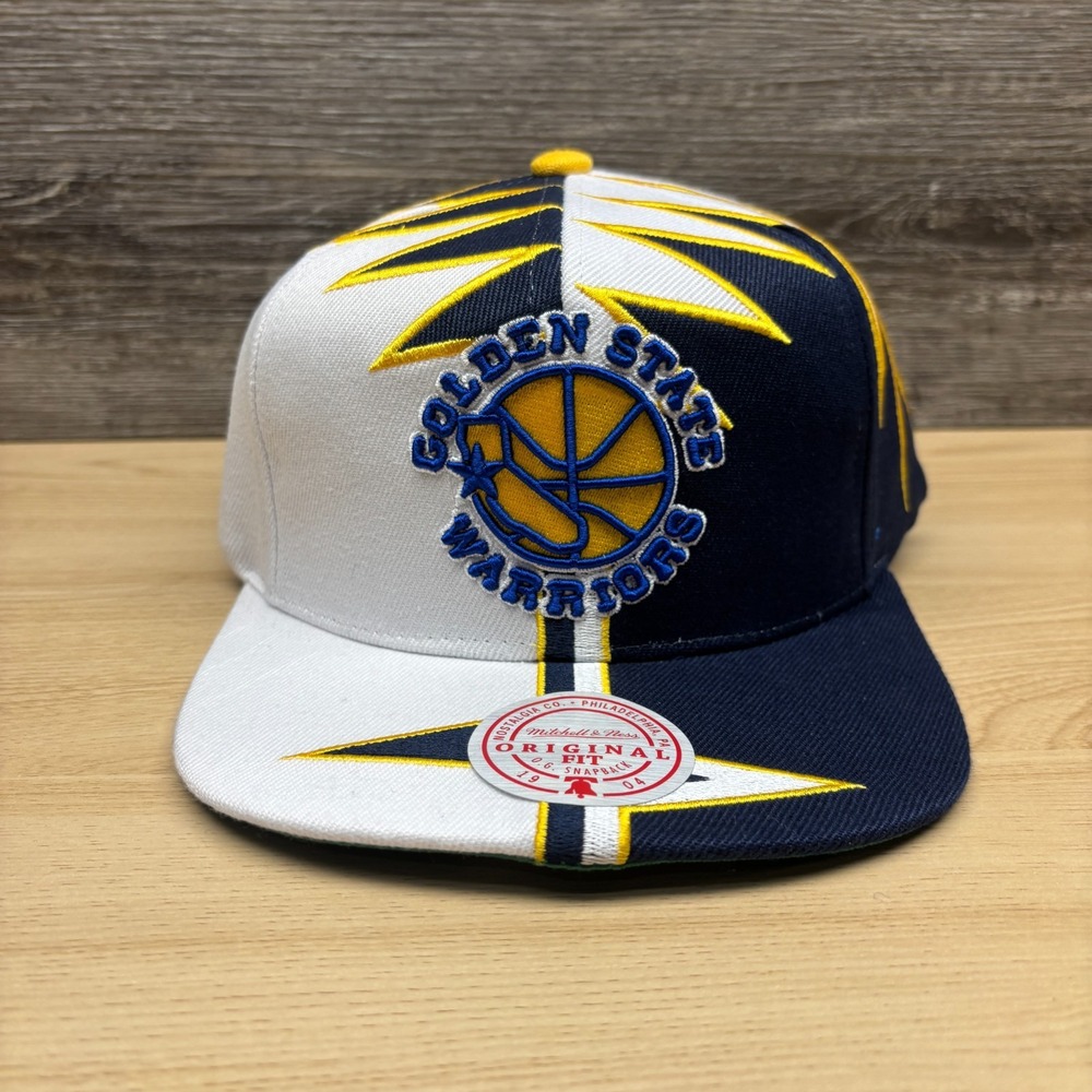 Golden State Warriors Hat Cap Snap Back Shockwave NBA Basketball Mitchell & Ness